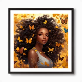 Butterfly Girl 32 Art Print