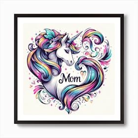 Unicorn Mom Art Print