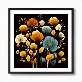 Flowers In The Dark Art Print