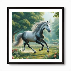 Horse In The Forest 1 Art Print