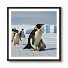 Penguins In Antarctica Art Print