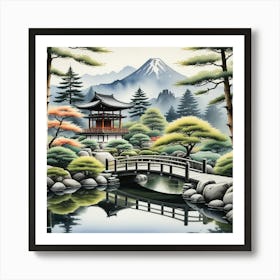 Japanese Garden Art Print