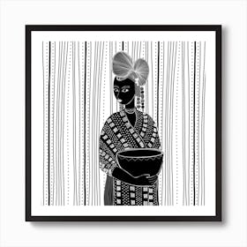 Peul Woman Square Art Print