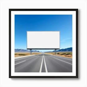 Mock Up Blank Billboard Roadside Advertising Large Outdoor Customizable Template Unprinted (18) Art Print