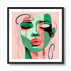 Woman'S Face 6 Art Print