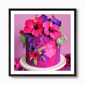 Hibiscus Cake Art Print