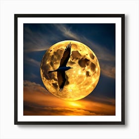 Night sky Bird Art Print