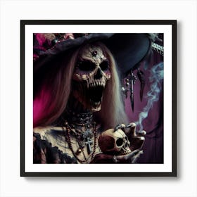 Skeleton Witch 1 Art Print