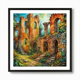 Castle In The Woods Art Print