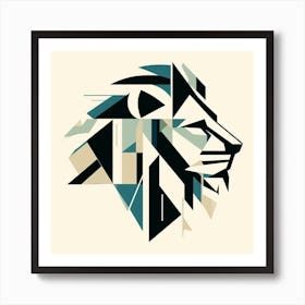 Geometric Lion 1 Art Print