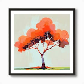 Abstract modernist Chestnut tree 4 Art Print