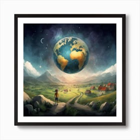 Looking at Earth Art Print