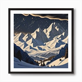 Night In The Mountains 9 Art Print