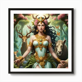 Goddess Of The Forest 1 Art Print