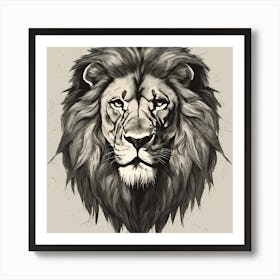 Lion Head Art Print