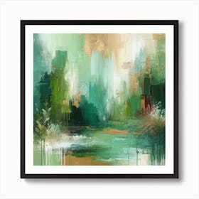 Abstract Landscape Painting Affiche