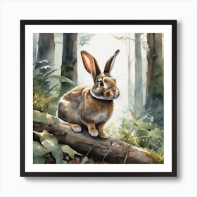 Rabbit In The Woods 65 Art Print