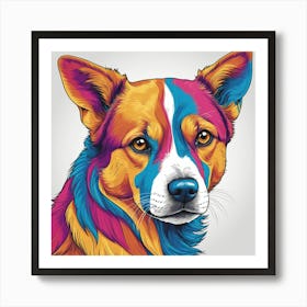 Colorful Dog Art Print