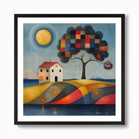 House By The Lake Art Print