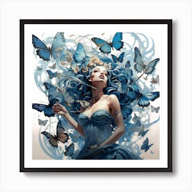 Blue Butterfly Art Print