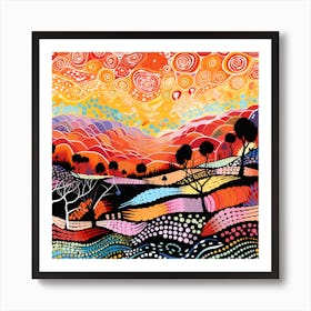 Sunset In The Hills Art Print