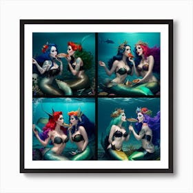 Mermaids aren't Friends with Fish Art Print