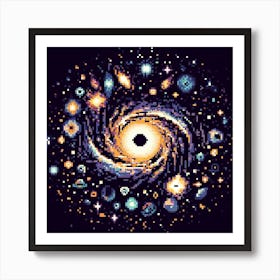 Pixelated Universe Art Print