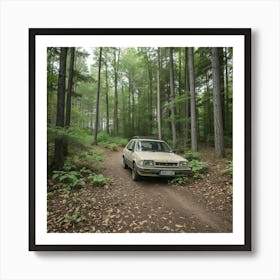 Car In The Woods Art Print