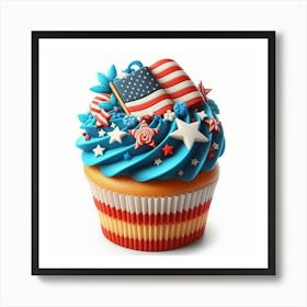 Patriotic Cupcake Art Print