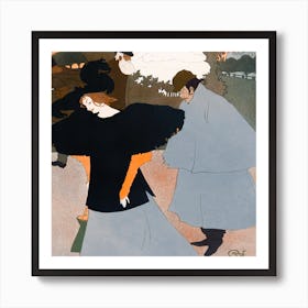 Lady on the Street Followed by a Gentleman (ca. 1897), Georges de Feure 1 Art Print