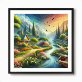 Elevate Living Spaces Through Landscapes Art Print