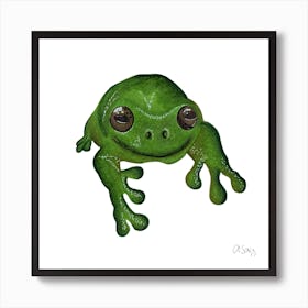 Green Frog Art Print