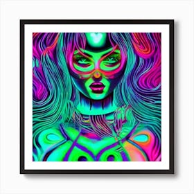 Psychedelic Woman 3 Art Print