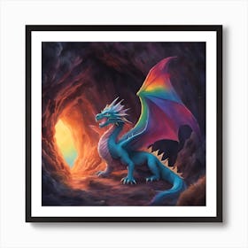 Rainbow Dragon Art Print
