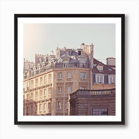 Paris Rooftops Square Art Print