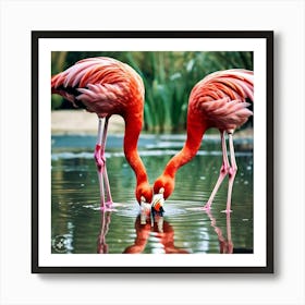 Flamingos Art Print