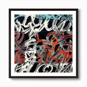 Graffiti Red And Blue Art Print