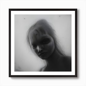 Woman With A Mask Art Print