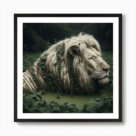 Lion In The Forest 3 Art Print