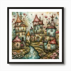 Fairytale Village 1 Art Print