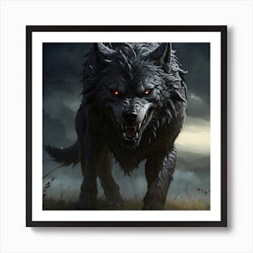 wolf design Art Print