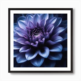 Purple Dahlia 1 Art Print