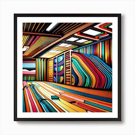 Colorful Room, Child Play Area, Exotic Room, Play room, Interior Decor Art Print