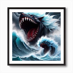 A Monstrous Tidal Wave 2 Art Print