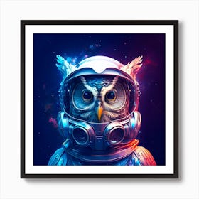 Owl In Space Art Print