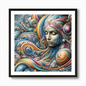 Abstract Psychedelic Painting Art Print