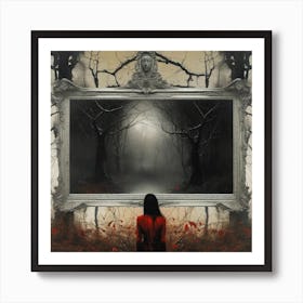 'The Woman In The Mirror' Art Print