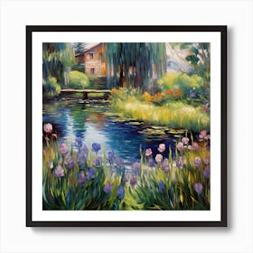 Soft Threads of Spring: Sarah's Impressionist Bliss Art Print