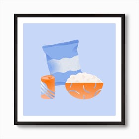 Late Night Snacks Square Art Print