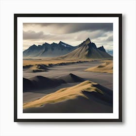 Black Sand Dunes Art Print